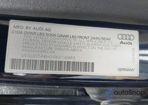 2004 Audi A4 3.0 z USA, uszkodzony, nr VIN WAUDT48H24K016945